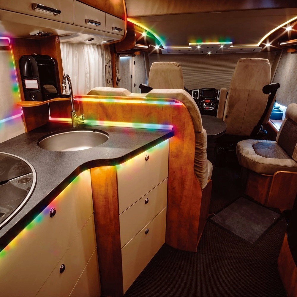 Auto Drive LED Color Changing Tape Lights 16 ft Strip Indoor Outdoor RV Camper